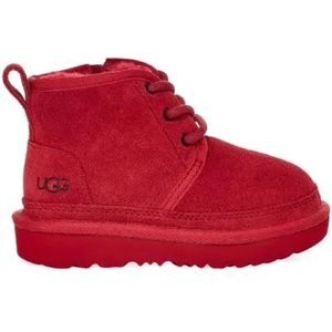 Infant red Ugg soft bottom